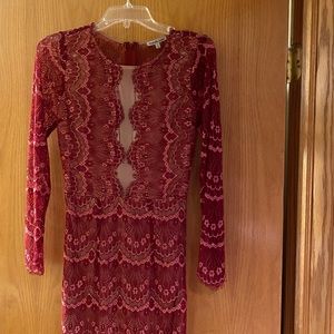 red lace dress